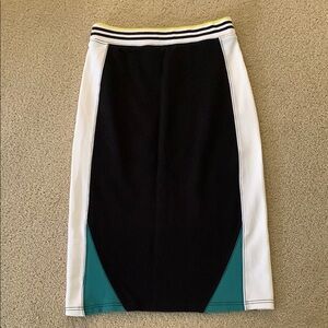 Anthropologie Daily Practice Black and White Midi Pencil Skirt